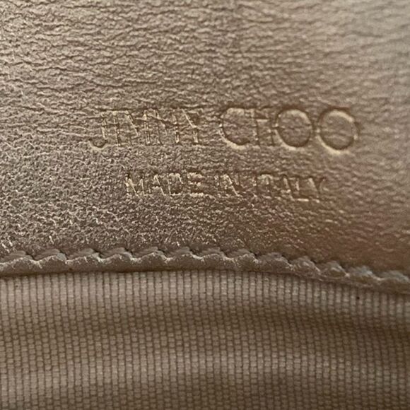 Jimmy Choo Gold Leather Glitter Bifold Metallic Long Wallet Authentic with COA - Picture 5 of 11